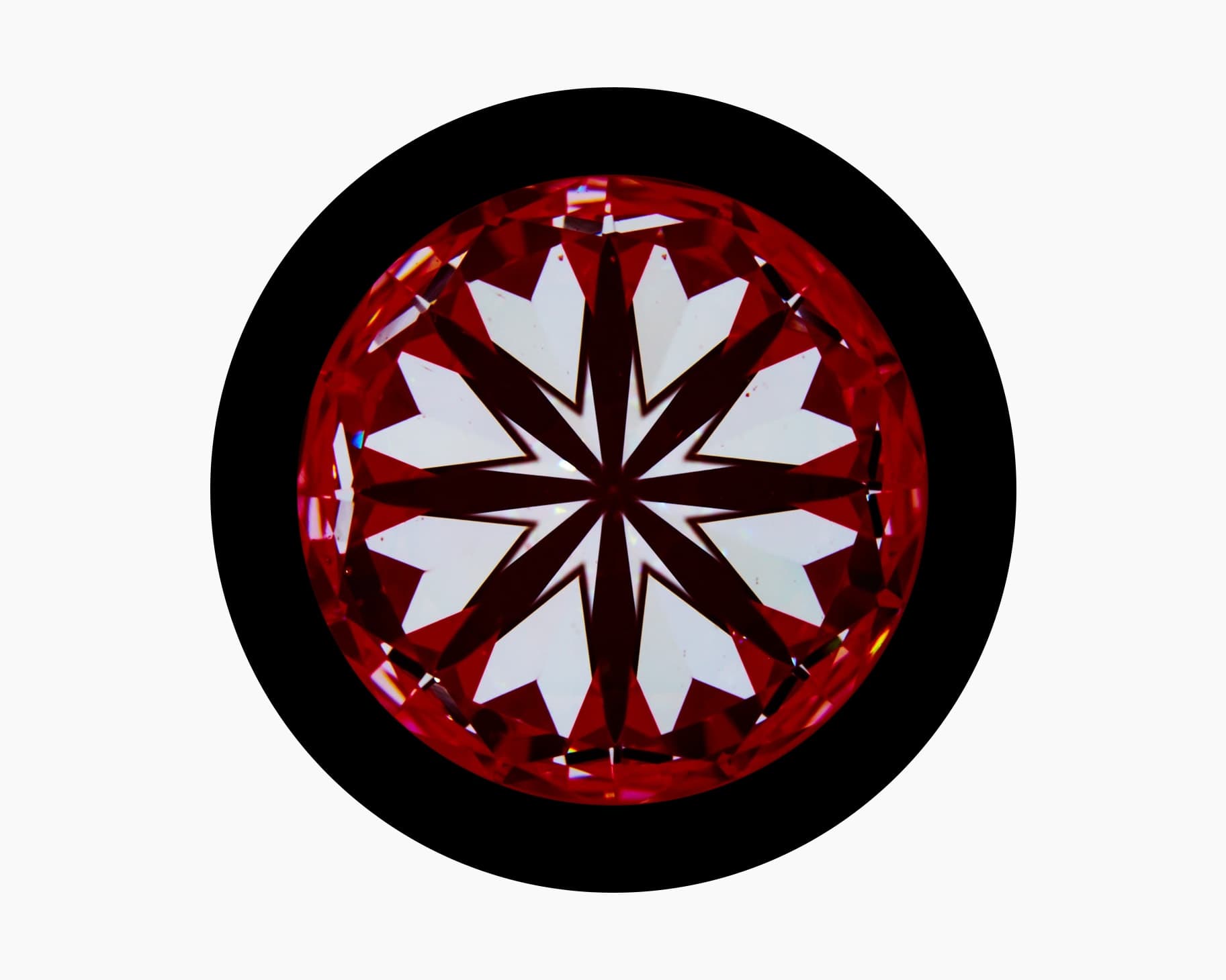 Hearts image of 3.57ct Ideal Hearts & Arrows Round Diamond